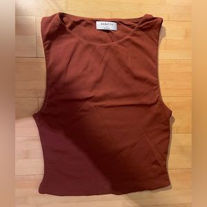 Aritzia Babaton Copper Contour Muscle Tank
